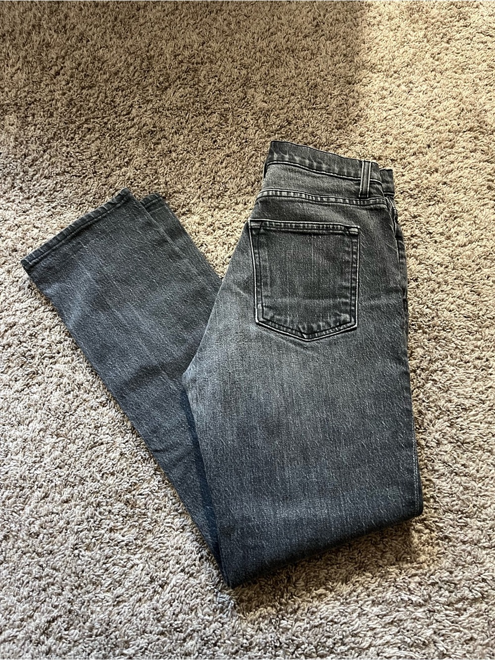 Imogene + Willie Sophie Classic Straight Leg Black Denim Jeans High Waist Sz 27